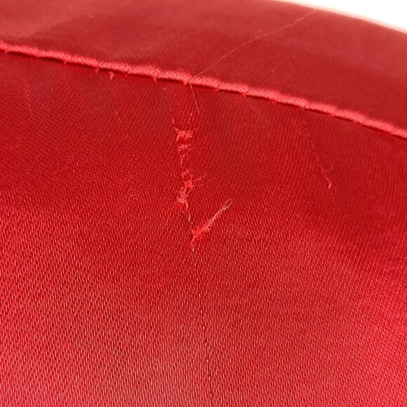 Zara Size Medium Red Satin Wrap Dress V-Neck Long Sleeve Button Details Holiday - Picture 4 of 14